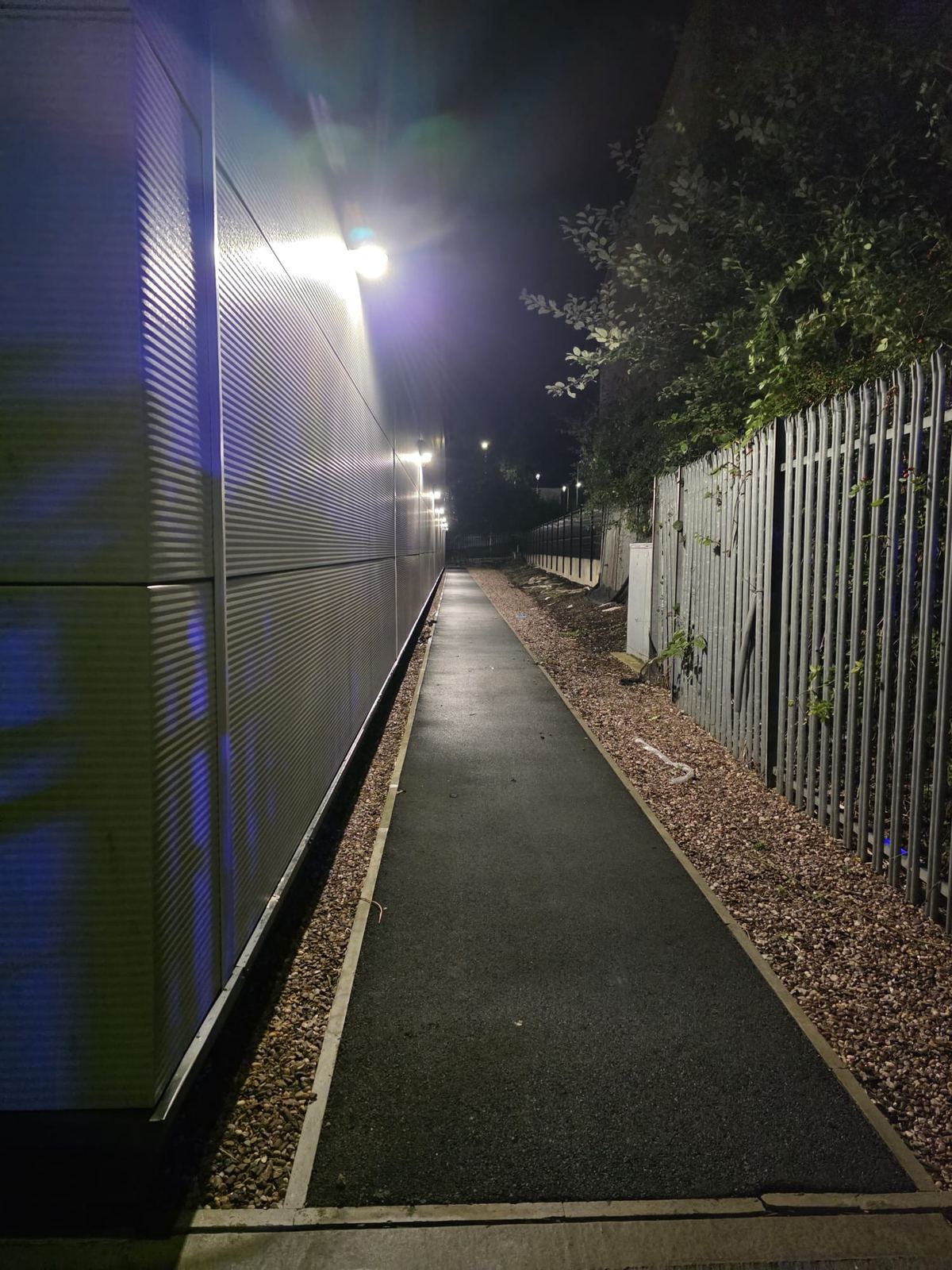 Railings and Path at Night
