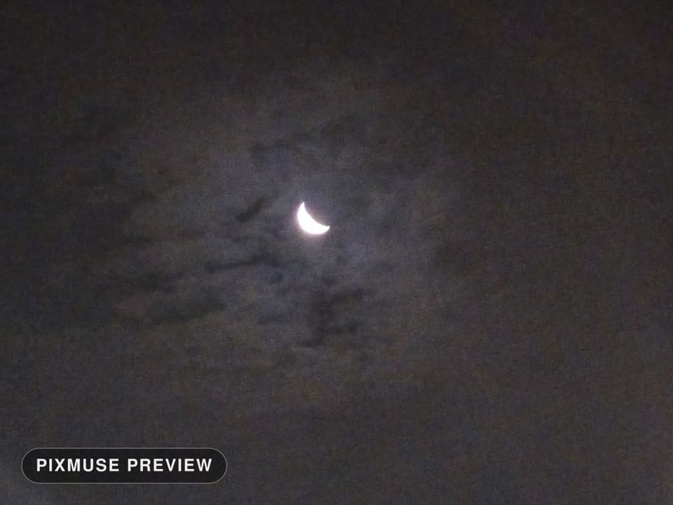 Crescent Moon in Cloud 1
