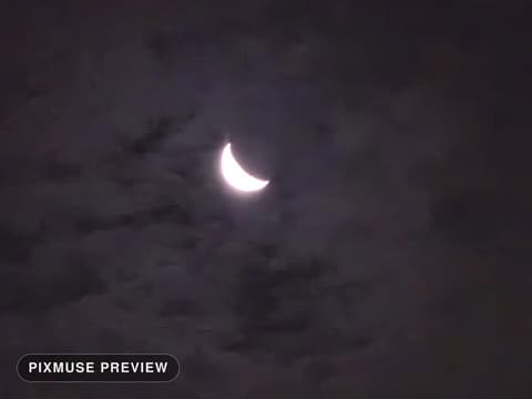 Crescent Moon in Cloud 2