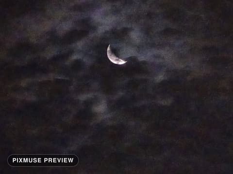 Crescent Moon in Cloud 4