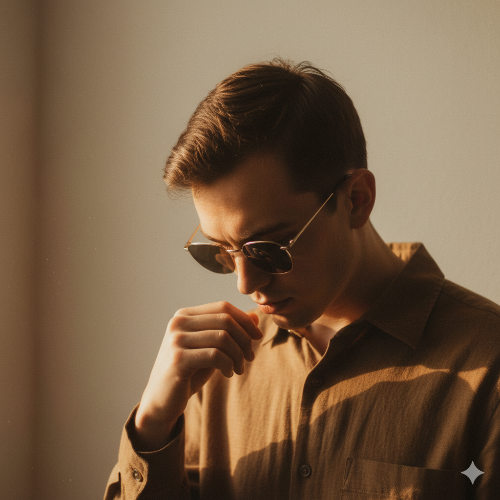 Amber Glow: Dreamlike Portrait in Earth Tones preview