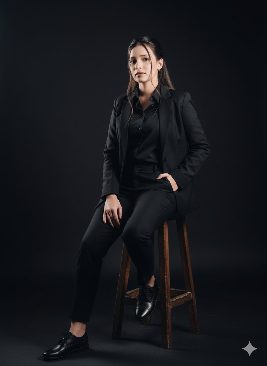 Noir Elegance: Cinematic Studio Portrait preview